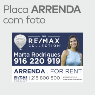 Placa Arrenda com Foto