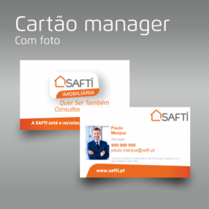 cartão maneger com foto recrutamento