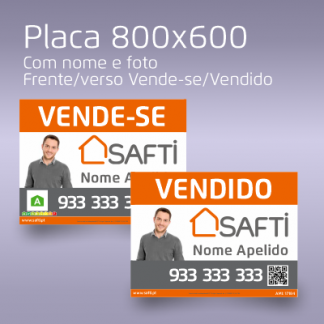 Vende-se vendido com nome e foto